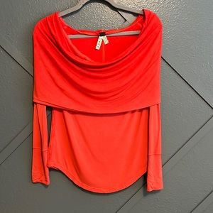 Free People orange top - stretch material